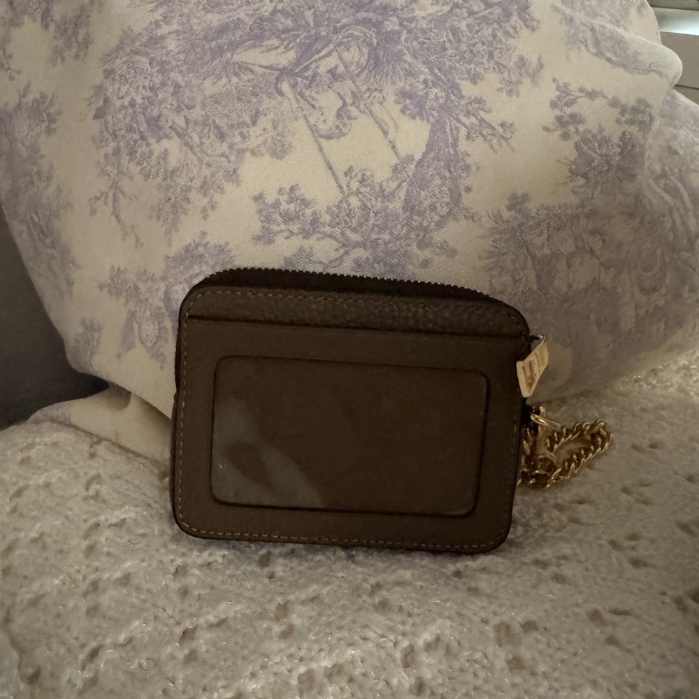 Coach Dark Brown Leather Wallet with Gold Chain - Picture 2 of 3